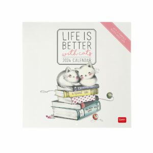 LEGAMI Sketchy Cats Wandkalender 2024 – 30 x 29 cm