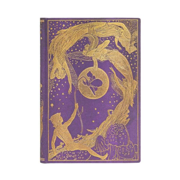 Paperblanks Notizbuch Violet Fairy – Mini 14×95 cm liniert | Violet Fairy – Notebook Mini (14×9,5 cm), lined