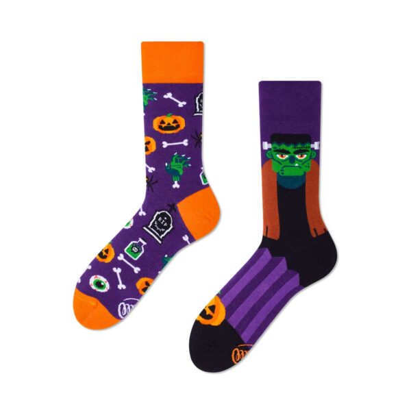 Frankenfeet Halloween Socks from Many Mornings
