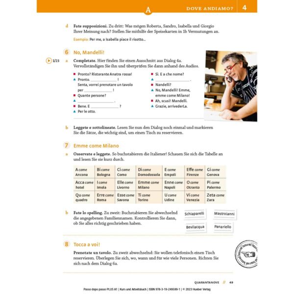 Hueber Verlag Passo dopo passo PLUS A1 – Lehrwerk Leseprobe web 5 | Passo dopo passo PLUS A1