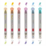 LEGAMI Set mit 6 Meow Textmarker in Pastellfarben mit doppelter Spitze