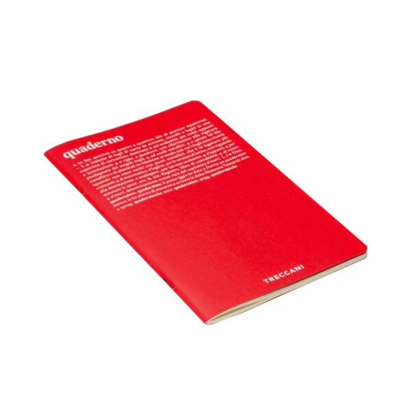 Treccani Quaderno – Notizheft Medium Rot 3 | Quaderno – Liniertes Notizheft Medium (13×21 cm) in Rot