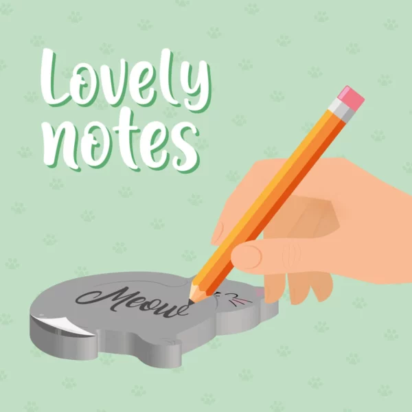 LEGAMI Klebezettel Notizblock Lovely Notes Meow 3 | Klebezettel-Notizblock Lovely Notes Meow