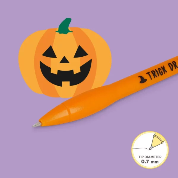 LEGAMI Leuchtender Kugelschreiber Halloween Kuerbis 3 | Penna a Sfera Luminosa Zucca di Halloween – Writing is Magic