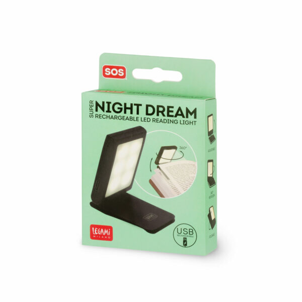 LEGAMI Wiederaufladbares LED Leselicht Super Night Dream 7 | Wiederaufladbares LED-Leselicht - Super Night Dream