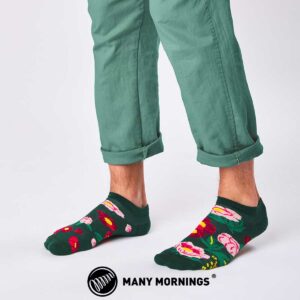 Flower Power Green Sneakersocken von Many Mornings 2 | Geschenkideen