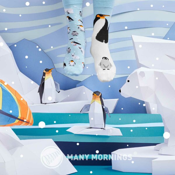 Frosty Friends Pinguinsocken von Many Mornings 2 | Frosty Friends Pinguinsocken