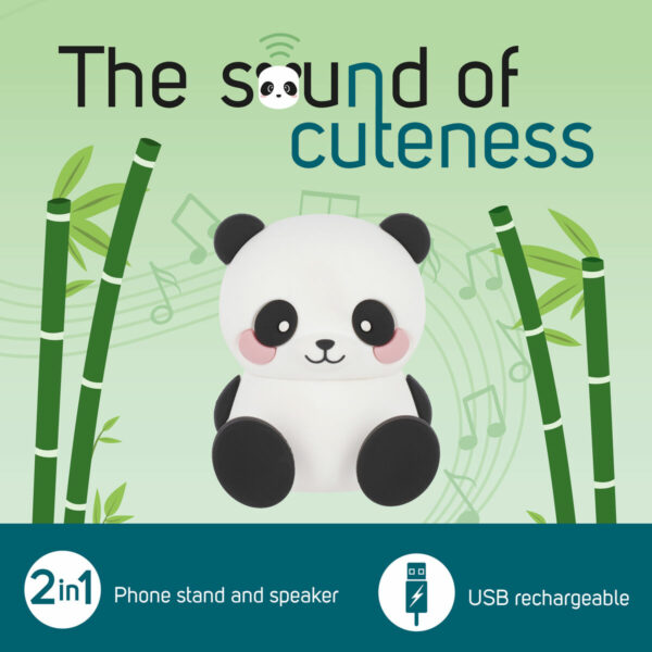 LEGAMI Kabelloser Lautsprecher mit Halterung fuer dein Smartphone Panda 2 | Kabelloser Lautsprecher mit Halterung für dein Smartphone - Panda