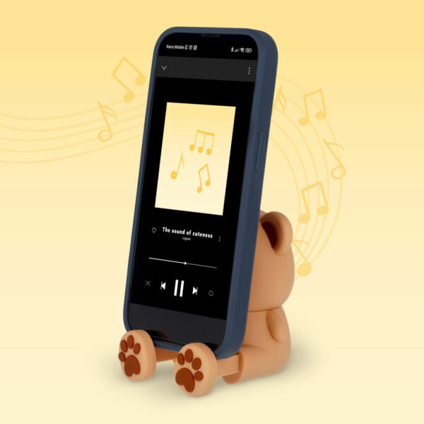 LEGAMI Kabelloser Lautsprecher mit Halterung fuer dein Smartphone Teddybaer 4 | Kabelloser Lautsprecher mit Halterung für dein Smartphone - Teddybär