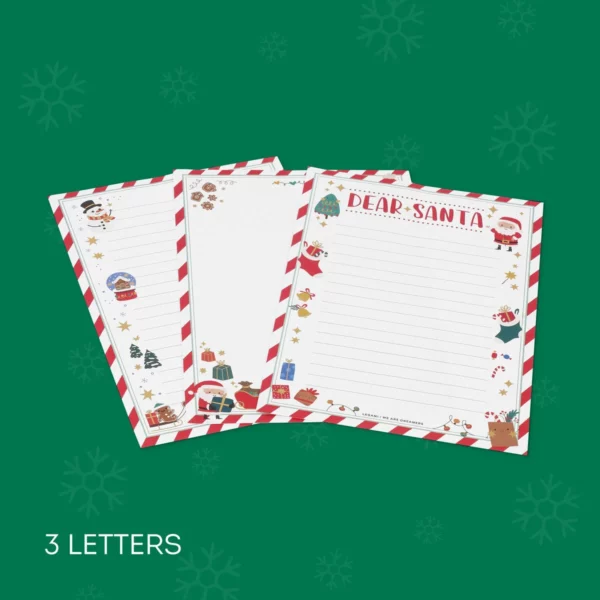 LEGAMI Set fuer Brief an den Weihnachtsmann – Dear Santa 6 | Santa Claus Letter Kit