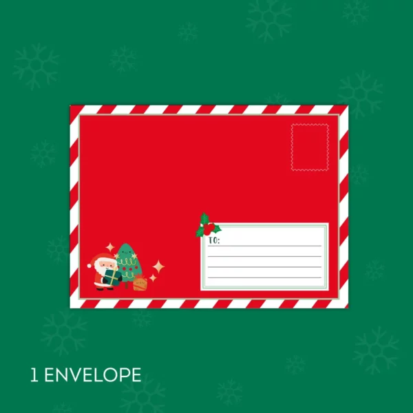 LEGAMI Set fuer Brief an den Weihnachtsmann – Dear Santa 8 | Santa Claus Letter Kit