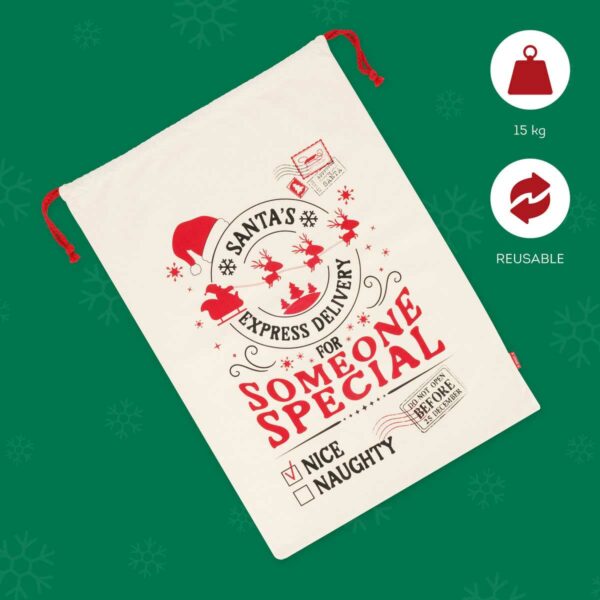 LEGAMI Weihnachtssack fuer Geschenke vom Weihnachtsmann 4 | Sacco per Regali di Babbo Natale