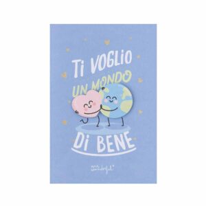 Biglietto d'auguri con messaggio d'amore in italiano di Mr. Wonderful – Ti voglio un mondo di bene
