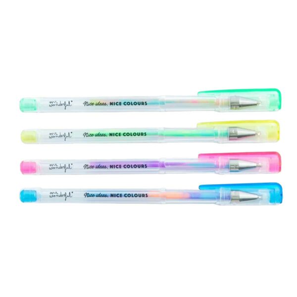 Mr. Wonderful Set mit 4 mehrfarbigen Neonstiften 5 | Set of 4 multicoloured neon pens