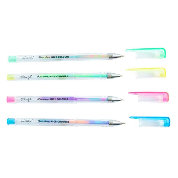 Mr. Wonderful Set of 4 multicoloured neon pens