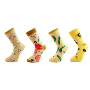4 Pairs of Pizza Socks in Pizza Box from Winkee