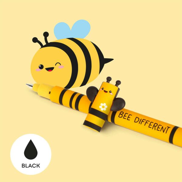 LEGAMI Loeschbarer Gelstift Biene – schwarze Tinte 3 | Erasable Gel Pen Bee – black