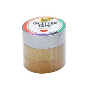folia Glitter Tape Klebeband silber/hellgold/gold