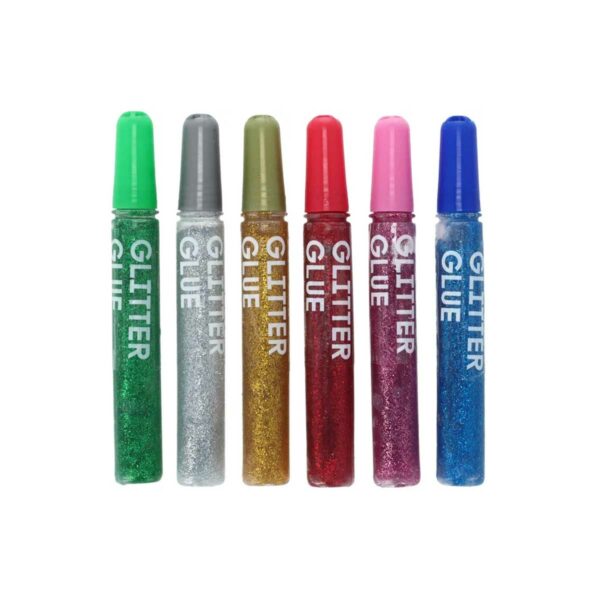 folia Set mit 6 Glitter Glue Klebestiften mit Glitzer 2 | 6 Glitter Glue Sticks with Glitter