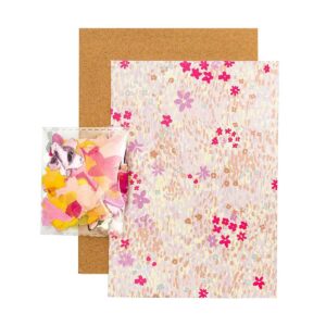 DIY greeting card set Crafted Nature Pink Flower Meadow