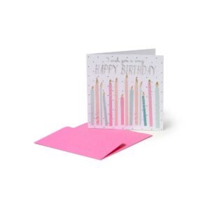 LEGAMI Mini-Glückwunschkarte zum Geburtstag – Candles