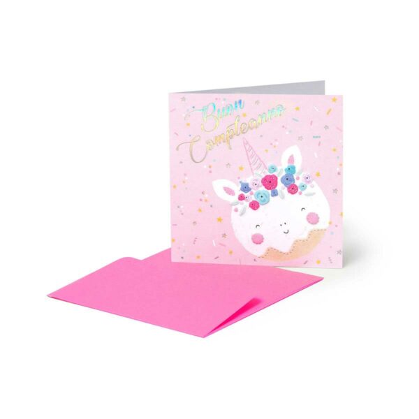 LEGAMI Mini greeting card for birthday – Unicorno