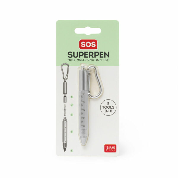 LEGAMI Mini Multifunktionsstift 5 in 1 SOS Superpen 4 | Mini penna multifunzione 5 in 1 - SOS Superpen