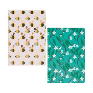 Paper Poetry 2 Notebooks Bees and Flowers – A5 dotted