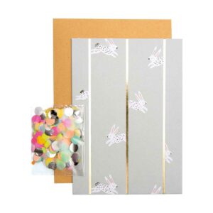 Paper Poetry DIY greeting card set Bunny Hop mint