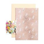 Paper Poetry DIY greeting card set Bunnies in a Field Pink