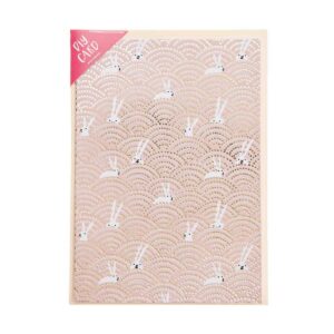 Paper Poetry DIY Grusskartenset Hasen im Feld rosa 2 | Geschenkideen für Faultier-Fans