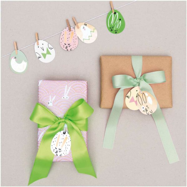 Paper Poetry Papieranhaenger Bunny Hop Ostereier Hasen 4 | Paper Tags Bunny Hop Easter Eggs Bunnies, 8 pieces