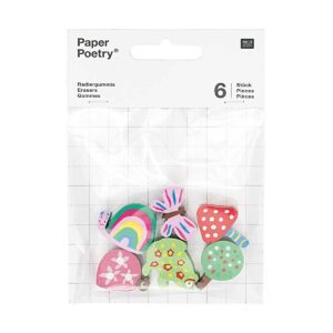 Paper Poetry Forest Animal Erasers