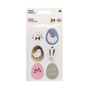 Paper Poetry Bunny Hop Easter Eggs Stickers