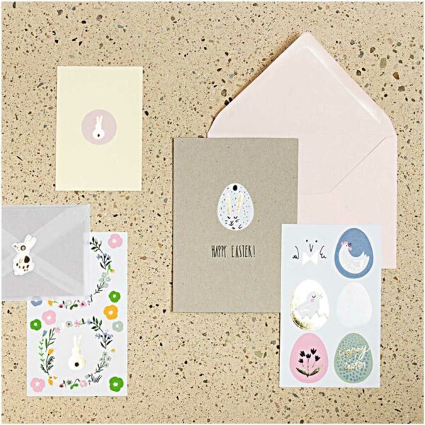 Paper Poetry Sticker Bunny Hop Ostereier 4 | Bunny Hop Easter Eggs Stickers, 24 pieces