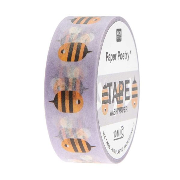 Paper Poetry Washi Tape Bienen lila 3 | Washi Tape Bees Purple