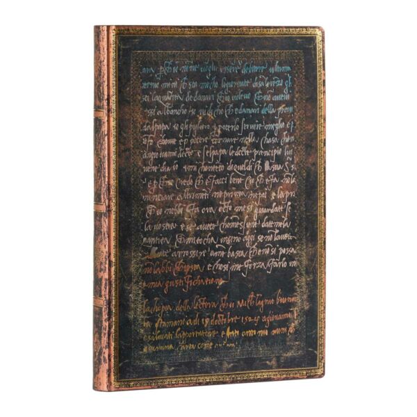 Paperblanks Notizbuch Michelangelo Handschrift – Midi liniert 2 | Michelangelo Handschrift – Notizbuch Midi (17,5×12 cm), liniert