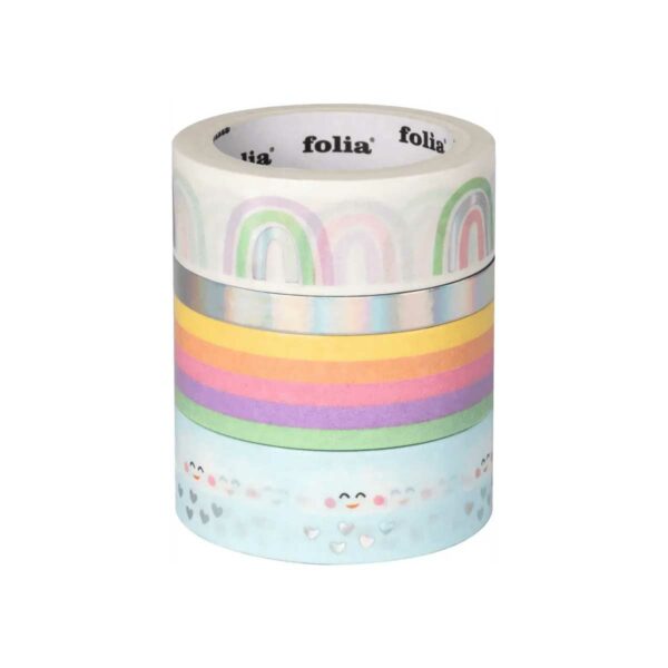 folia Washi Tape Rainbow Clouds 4er Set | Washi Tape Rainbow Clouds Set of 4