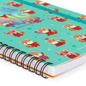 LEGAMI Red Panda Notizbuch – A5 liniert mit Spiralbindung 4 | Geschenkideen für Panda-Fans