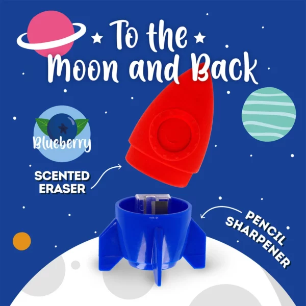 LEGAMI To The Moon And Back Anspitzer mit Radiergummi 2 | To The Moon And Back Anspitzer mit Radiergummi