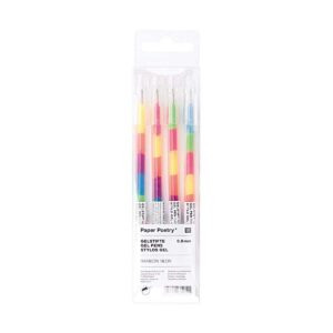 Paper Poetry Gel Pens Rainbow neon, 4 pieces